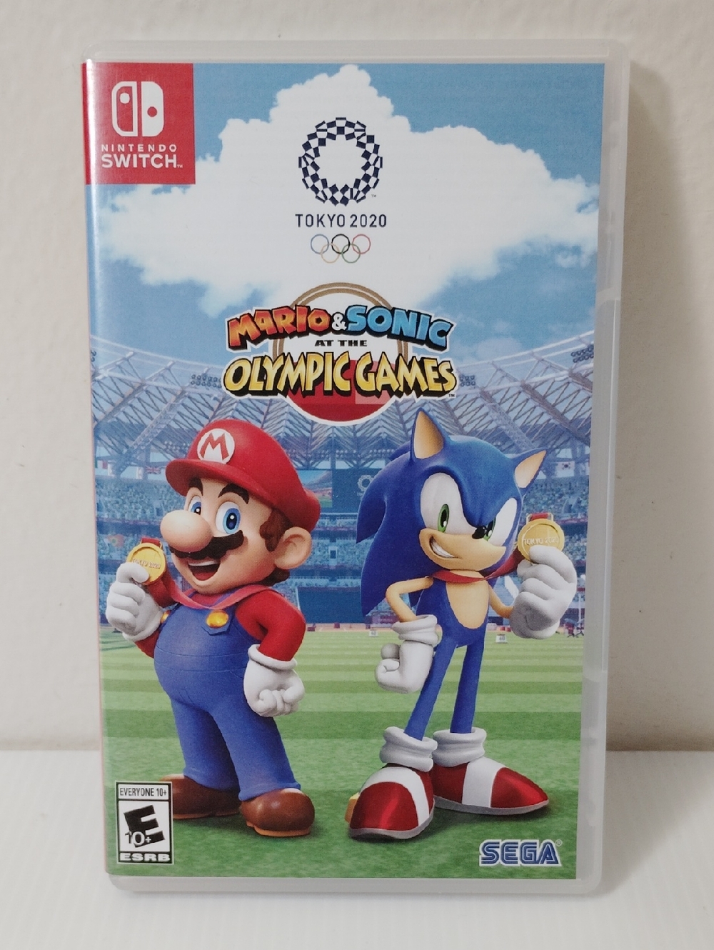 Nintendo Switch Mario & Sonic Game Cover - Blue, Red, Gold
